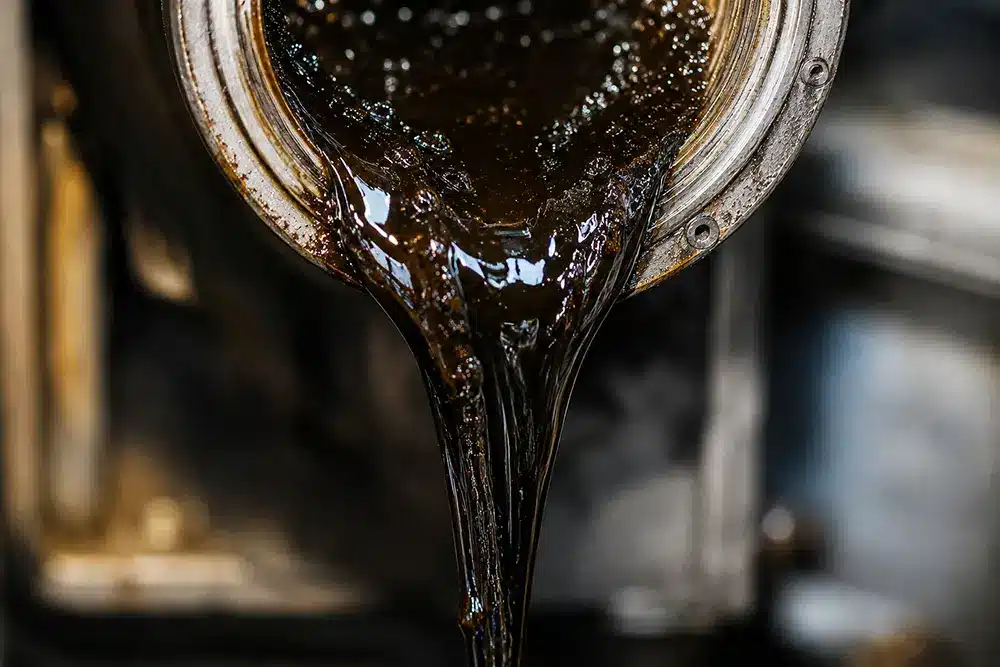 aceite degradado en bomba de vacío